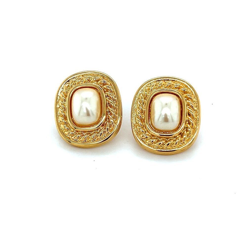 Pearl‎ Earrings - Signed LCI